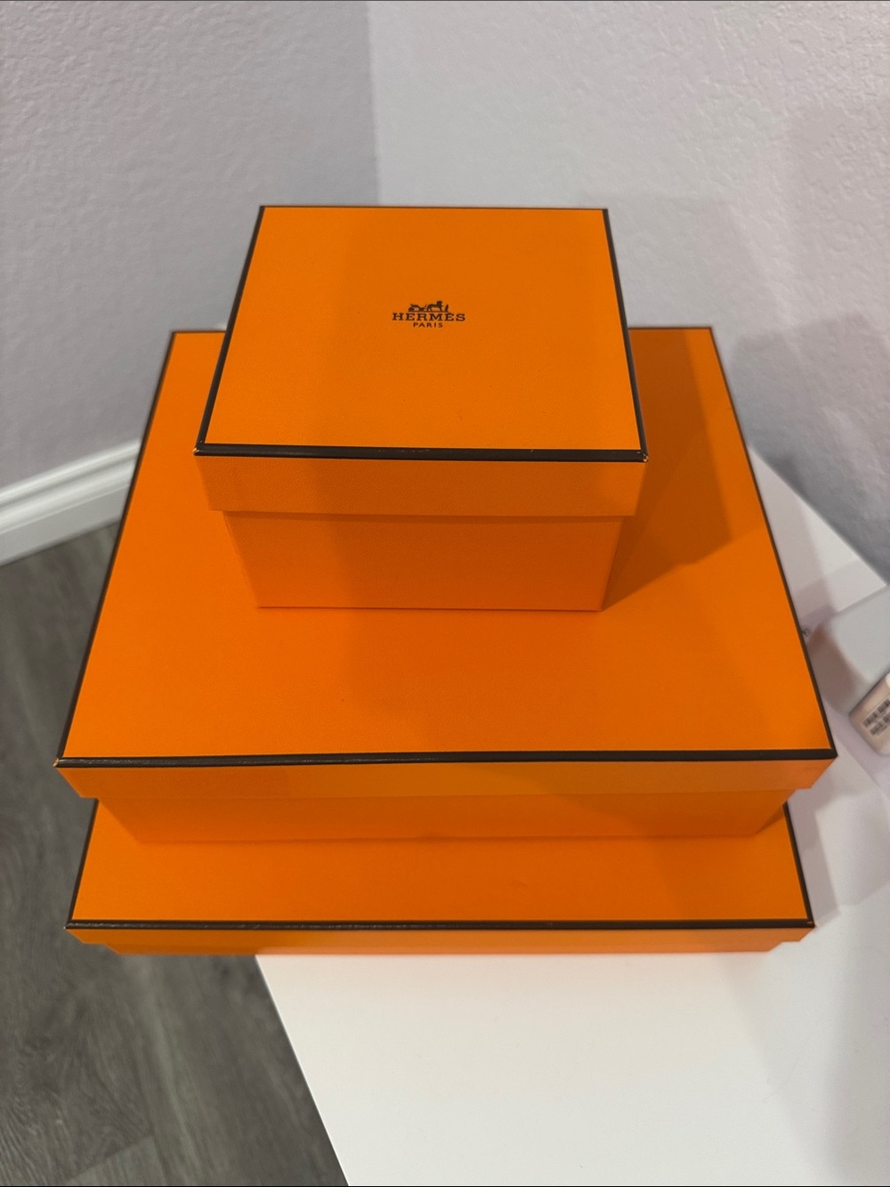 Hermes stacking decorative Boxes - bundle of 3 boxes C